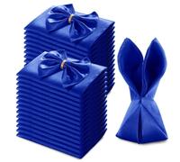 MILVOWOC 72 Pack Square Royal Blue Satin Napkins 20" x 20" Soft Silk Dinner Napkins Smooth Decorative Table Napkins, Washable & Reusable Cloth Napkins for Weddings Dinner Restaurant Party Decoration