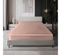 MILVOWOC King Satin Rose Gold Sheet - Soft Bottom Fitted Sheet - 1 Piece