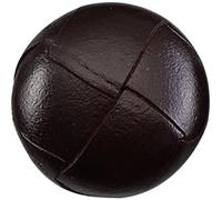 Milward 20 mm 2-Piece Leather Buttons, Brown