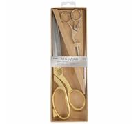 Milward 2189021 Premium Gift Set-Includes Dressmaking Shears and Stork Embroidery Scissors, Gold, 25.5cm and 11.5cm