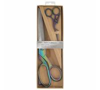 Milward 2189023 Premium Gift Set-Includes Dressmaking Shears and Stork Embroidery Scissors, Rainbow, 25.5cm and 11.5cm