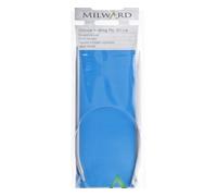 MILWARD 2224601 Knitting Needles, Fixed Circular, 60cm, No2.0, Silver Grey, 2,0 mm