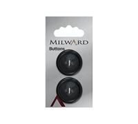 Milward 25 mm 2-Piece Polyester Buttons, Navy