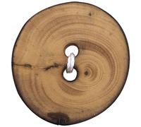 Milward 25 mm 2-Piece Tree Trunk Effect Flat Wooden Buttons, Beige