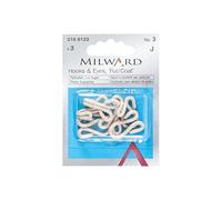 MILWARD Hooks & Eyes Fasteners, Fur/Coat, Beige, No.3