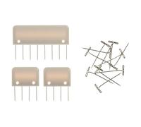 Milward Knit Blocker & T-Pin Set for Crochet Lace Knitting Needlework, 15 Large 8 Pin Blockers, 10 Small 4 Pin Blockers, 100 T-Pin (37mm), White