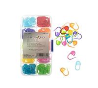 Milward Knitting Stitch Marker Set - 100 Piece Knitting & Crochet Essential Tool Kit - Pocket Travel Size Reusable Box
