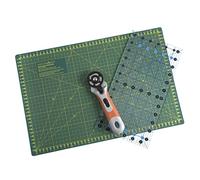 Milward Patchwork Starter Set - Mat, Rotary Cutter & Ruler - Assorted, One Size