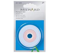 MILWARD Pom Maker Set, 3 Sizes, White, 1½"-3" (40mm-75mm)