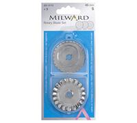 Milward Rotary Cutter Replacement Blades, Set of 3, Silver, 45mm