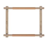 Milward Rotating Tapestry Frame - 30.5 x 30.5cm (12 x 12”) Clip On Scroll Frame for Embroidery, Cross Stitch, Needlework, Quilting - Beech Wood
