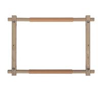 Milward Rotating Tapestry Frame - 38.5 x 30.5cm (15 x 12”) Clip On Scroll Frame for Embroidery, Cross Stitch, Needlework, Quilting - Beech Wood