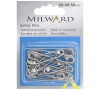 MILWARD Safety Pins, Silver, Assorted