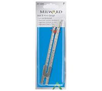 MILWARD Sewing and Knitting Multi-Tool Measuring Gauge, Silver, 10cm/4inch
