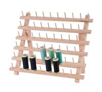 Milward Sewing Thread Stand - Wooden, Freestanding or Wall Mountable Thread Spool Holder, 60 Spools, 34 x 40cm