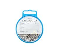 Milward Straight Sewing Pins Compact, Hardened Tempered Steel, Silver, 30mm, 25g