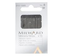 Milward Straw Milliners Sewing Needles - per pack of 15