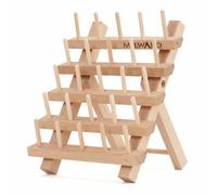Milward Wooden Thread Rack 25 Spools - Organise All Your Threads - Beech Wood