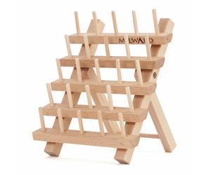 Milward Wooden Thread Rack 25 Spools - Organise All Your Threads - Beech Wood