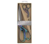 Milwards 2189015 Premium Gift Set-Includes Dressmaking Shears and Stork Embroidery Scissors, Rainbow, 20cm and 9.5cm