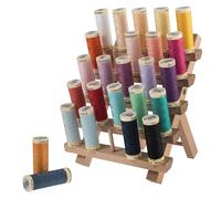 MILWARDS 2511423 Holder: 25 Spools: Beech Wood, 14.5 x 15.5 x 18cm