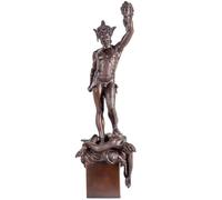 MILY-ART Perseus and The Head of Medusa Bronze Sculpture - 24.8" Tall Mythological Hero Statue, Handcrafted Lost-Wax Cast Artwork, Greek God Figurine for Luxury Home or Gallery Decor