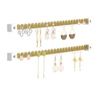 milylove Earring Organizer Wall Mounted 2 Pack Earring Holder Hanging Jewelry Organizer Display for Stud/Hoop/Dangle Earring Necklace Bracelet Ring