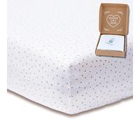 mimaDu Gots Organic Premium Fitted Sheet for Babies, 140 x 70 cm, Multi-colored (Polka Dots), Cotton