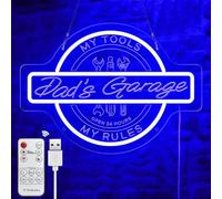 MiMaik Garage Neon Sign for Garage Wall Decor, LED Garage Neon Signs, Handmade Light Up Garage Signs for Man Cave Carport Decoration, Birthday Gifts for Dad Men Husband 12''x12''