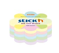 Mimbek Sticky Note Pads with Flower Shape | 250 Sheets - Made of Paper - Assorted Pastel Colours - Measures 6.5 x 6.5 cm