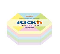 Mimbek Sticky Note Pads with Hexagon Shape | 250 Sheets - Made of Paper - Assorted Pastel Colours - Measures 6 x 7 cm
