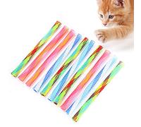 Mimdixy 10PCS Cat Spring Toy, Kitten Colorful Fun Tube, Indoor Interactive Cat Toy, Nylon Telescopic Folding Plastic Coil for Indoor Kittens to to Chase, Bite, And Pounce