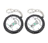 Mimdixy 2Pcs Golf Score Counter,18 Holes Golf Stroke Counter with Key Chain Golfball Score Keeper Device Round Scoring Tag for Golfers Beginners Professionals Courses Tournaments Practice