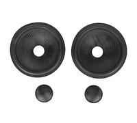 Mimdixy 2PCS Speaker Cone Drum Paper, 5in Outer Diameter 1 Inch Inner Diameter Subwoofer Drum Paper Cone Horn with Rubber Surround for 5 Inch Speakers