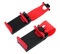 Mimdixy 2PCS Steering Wheel Holder, 6.49×1.57in Car Elastic Steering Wheel Clip Mount Holder Adjustable Cellphone Stand Clamp for the Phone Screen Below 5.5in
