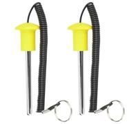Mimdixy 2PCS Weight Stack Pin, Magnetic Weight Pin Stack Training Block Magnetic Rod Stainless Steel Fixed Rod with Bring Drawstring Fitness Accessories (Yellow 10x105mm)