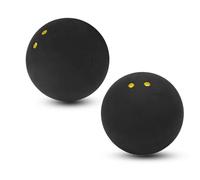 Mimdixy 37mm Double Yellow Dot Squash Ball, Sports Competition Squash Ball Professional high Elasticity to Play for Training and Practice, 2 pack