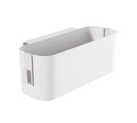 Mimdixy Bedside ,Bedside Storage Basket, Hook Hanging Storage Box Rail Shelf (White)