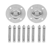 Mimdixy Ceiling Swing Mount, Stainless Steel Wall Anchor Ceiling Mount Hooks Fixed Disc Heavy Duty Bolts Yoga Hammock Hanging Kit for Aerial Yoga Hammock or Suspending Be,3.5x1.6in