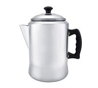 Mimdixy Classic Stovetop Coffee Percolator, Aluminum Stove Top Percolator Maker, Tea Kettle Stove Top with Lid, Brew Coffee On Stovetop, Cool Touch Handle, Silver