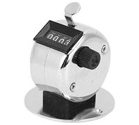 Mimdixy Clicker Counter, 4 Digit Mini Hand Press Click Counter Handheld Counting Tool Stainless Steel Hand Tally Clicker for Factory Statistics Airport Terminal People