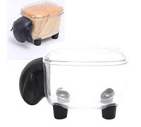 Mimdixy Cotton Ball Holder, Qtip Dispenser with Lid, Cute Sheep Shape Cotton Swab Holders Cotton Bud Small Q-Tips Toothpicks Brushes Pin Holder Box Case Storage Organizer Jar (Black)