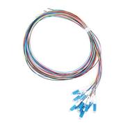 Mimdixy Fiber Pigtail, 12 Strand Singlemode LC/UPC Fiber Optic Pigtail Low Insertion Loss 1.5 Meter LC Cable for Engineering Networks Communication Access