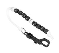 Mimdixy Golf Bead Chain Score Counter, 8. 3 Inches Nylon with Artificial Shining Stone Golf Supplies for Bag Belt Outdoor Use Course Golfers Training Black Pink (Black)