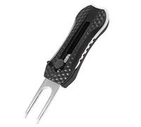 Mimdixy Golf Divot Repair Tool, Stainless Steel Multi Functional Portable Green Divot Fork with Magnetic Putt Alignment Ball Marker, Golf Repair Kit for Golfers