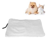 Mimdixy Heated Cat Bed, 10W 5V Dog Cat Heating Pad, USB Interface Electric Adjustable Temperature Dog Heating Pad, 22.8x15 Inch