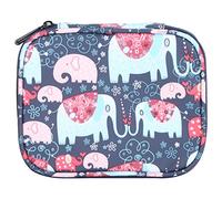 Mimdixy Knitting Tool Organizer, Double Sided Zipper Crochet Bag Handmade 600D Oxford Cloth Sewing Storage Bag Needle Organizing Packet for Hand Made DIY (Elephant-Empty Packet)