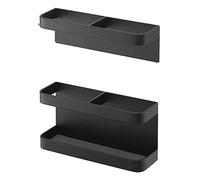 Mimdixy Magnetic Umbrella Stand, No Punching Umbrella Holder with Drip Tray Wall Mounted Holder Rack Height Adjustment Cane Stand for Hotel Hallway Restaurants (Black)