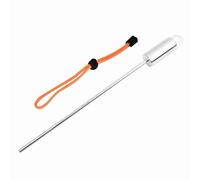 Mimdixy Scuba Diving Stick, Stainless Steel Lobster Tickle Pointer Dive Noise Maker Adjustable Lanyard Swivels Snap with Lanyard for Underwater Snorkeling (Orange Bracelet)