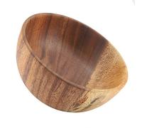 Mimdixy Solid Wooden Bowl, Wooden Salad Bowl Round Plate Home Decor Kitchen Utensils, Hand Made, Serving Soup Bowl for Mixing Fruits Snacks Soup Noodle (16 * 7cm)